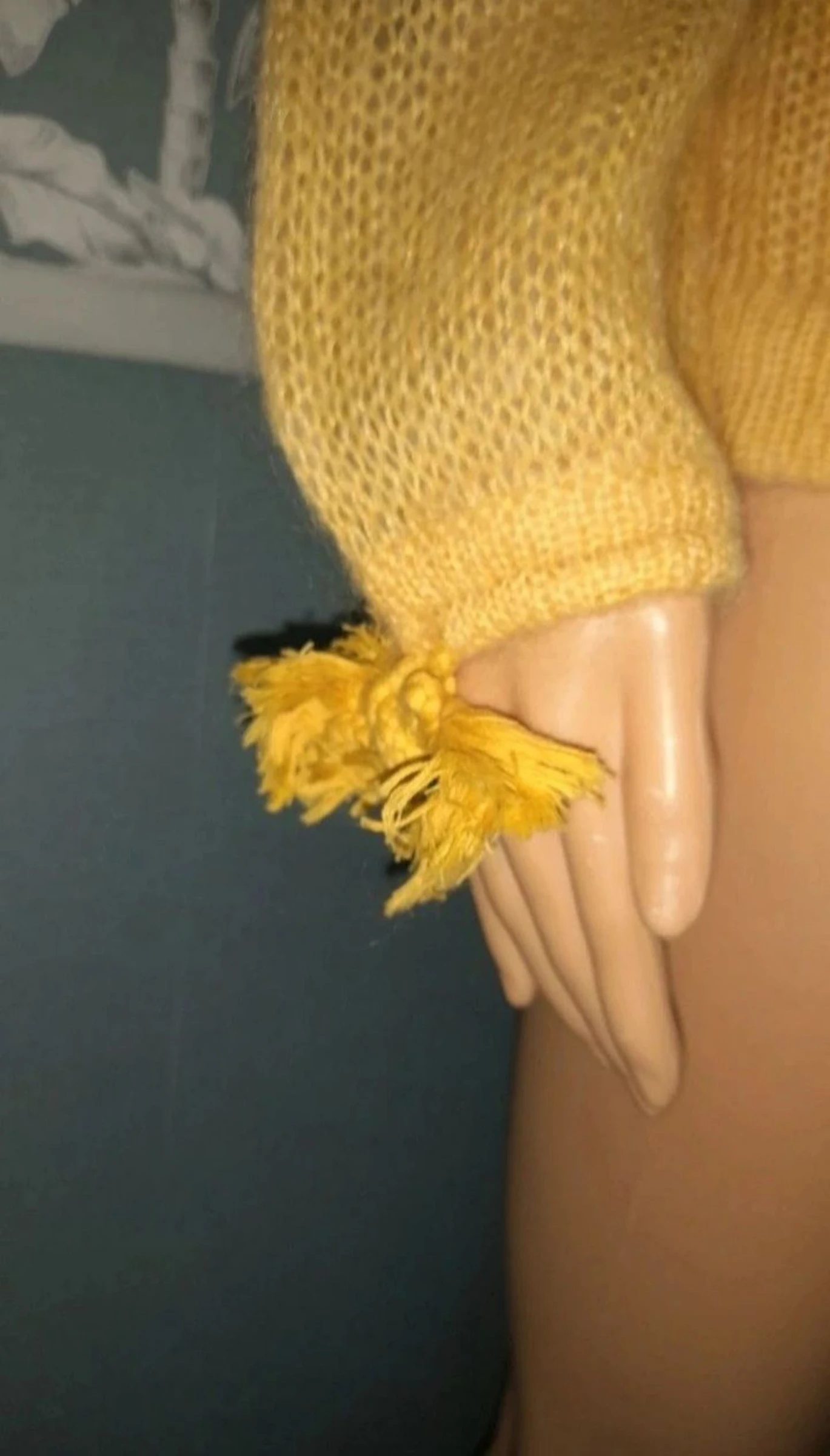 Yellow mohair Dicky style Sézane sweater size xs – photo 4
